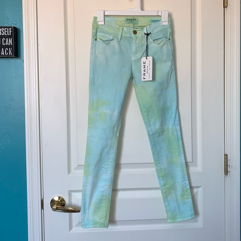 FRAME | Denim Custom Tie Dyed Crop Jeans NWT - Picture 5 of 11